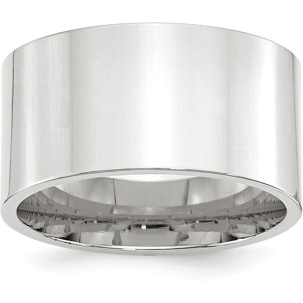 Alianza de Boda Plana Comfort Fit 12 mm Oro Blanco 585