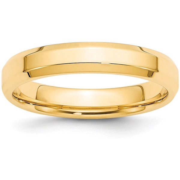 Alianza de Boda Biselado Comfort Fit 4 mm Oro Amarillo 585