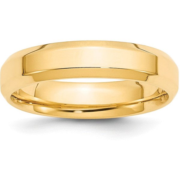 Alianza de Boda Biselado Comfort Fit 5 mm Oro Amarillo 585