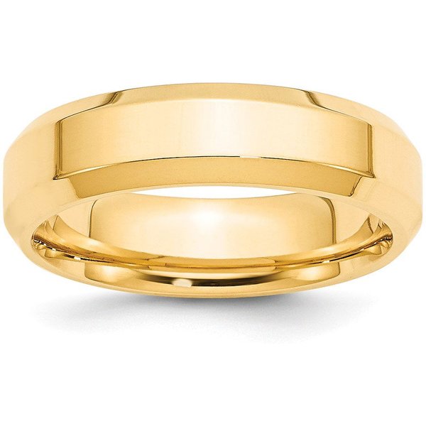 Alianza de Boda Biselado Comfort Fit 6 mm Oro Amarillo 585