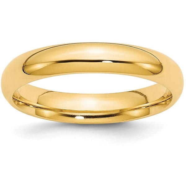 Alianza de Boda Estándar Comfort Fit 4 mm Oro Amarillo 585