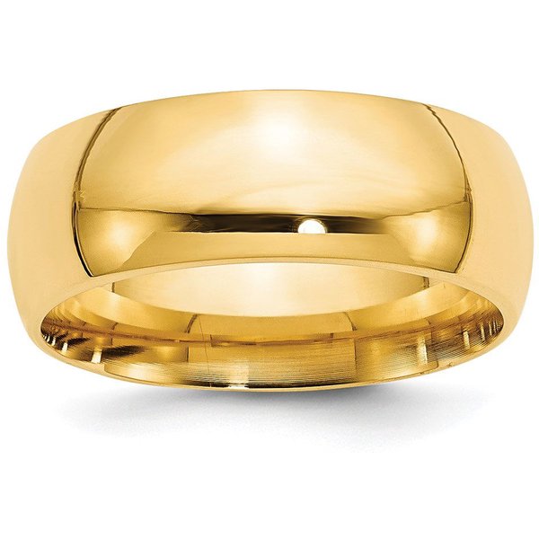 Alianza de Boda Estándar Comfort Fit 8 mm Oro Amarillo 585