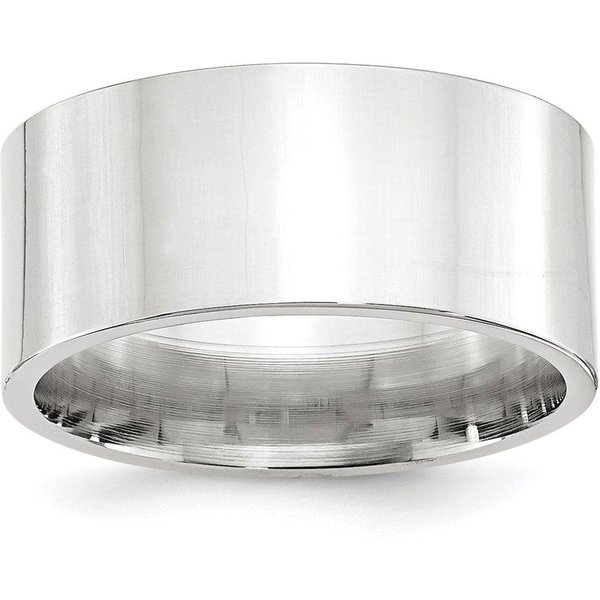 Alianza de Boda Plana Comfort Fit 10 mm Oro Blanco 585