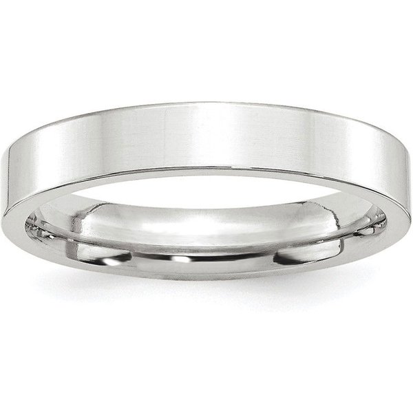 Alianza de Boda Plana de Platino 4 mm