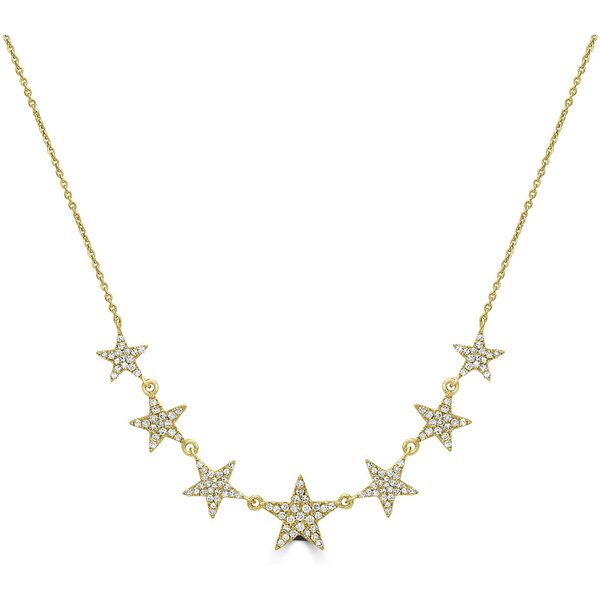 Collar Estrella con Diamante Natural Oro Amarillo 585 (14K)