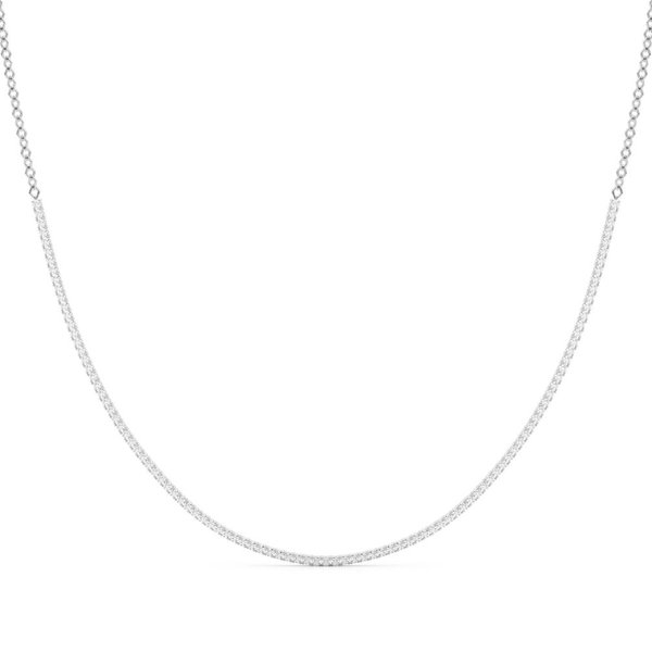 Collar de Diamantes con Media Cadena en Oro Blanco Diamante de Laboratorio Oro Blanco 585 (14K)
