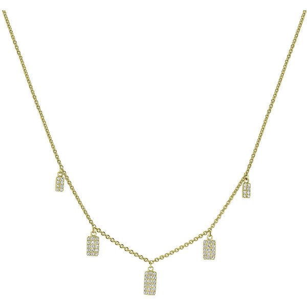 Collar con Charm de Diamantes Naturales Diamante Natural Oro Amarillo 585 (14K)