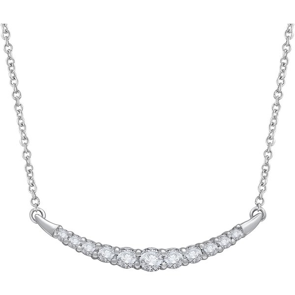Collar de Diamantes Smile Diamante Natural Oro Blanco 585 (14K)