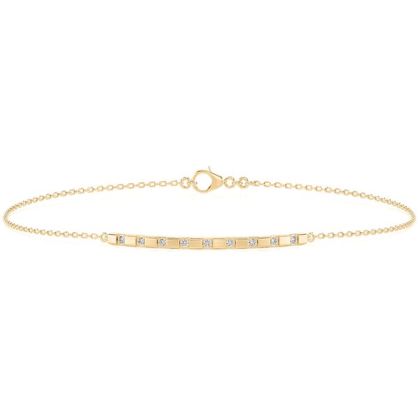 Pulsera de Diamantes con Barra Lineal Diamante de Laboratorio Oro Amarillo 585 (14K)
