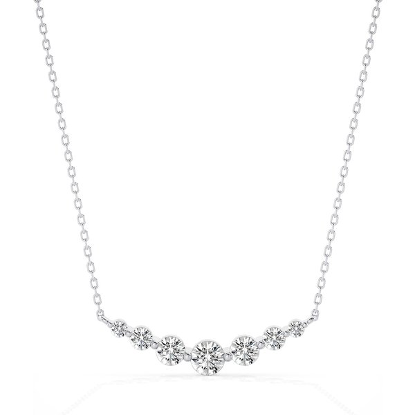 Collar Arc Diamante de Laboratorio Oro Blanco 585 (14K)