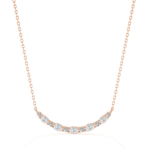 Collar Smile de Diamantes Brillantes Diamante de Laboratorio Oro Rosa 585 (14K)