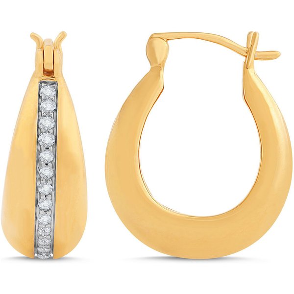 Aro Pulido Ovalado con Incrustación Redonda 0.50 ct. tot. Diamante de Laboratorio Oro Amarillo 585 (14K)