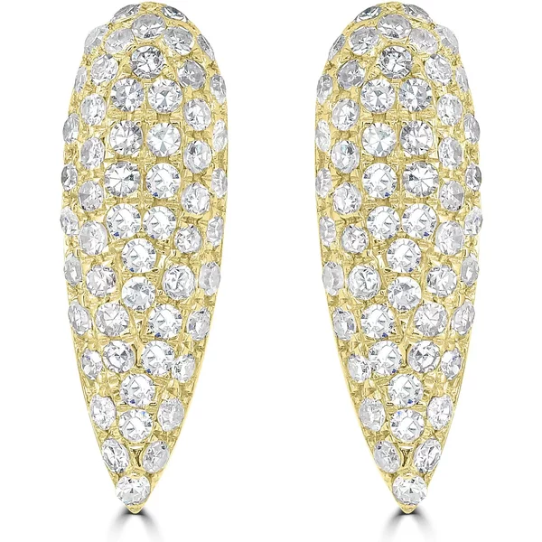 Pendientes de Botón Diamante Natural 0.30 ct. tot. Oro Amarillo 585 (14K)