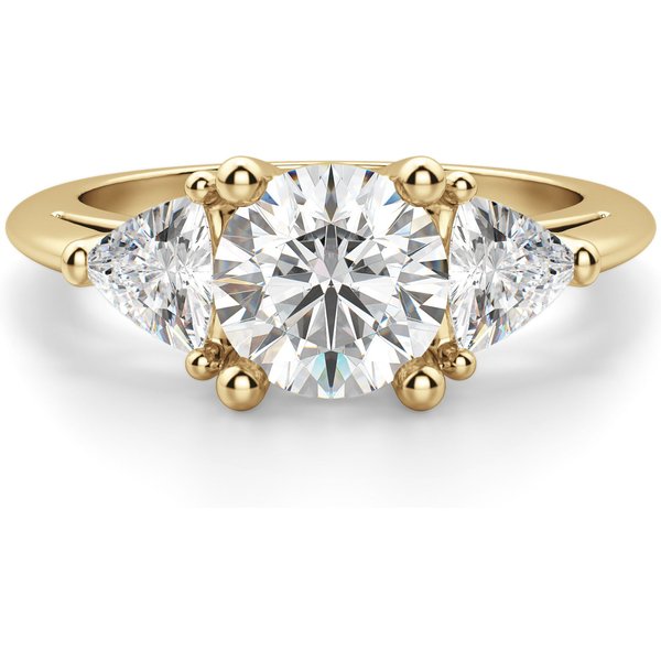 Anillo de Compromiso Corte Redondo 1.00 ct Timeless Diamante Natural Oro Amarillo 585 (14K)