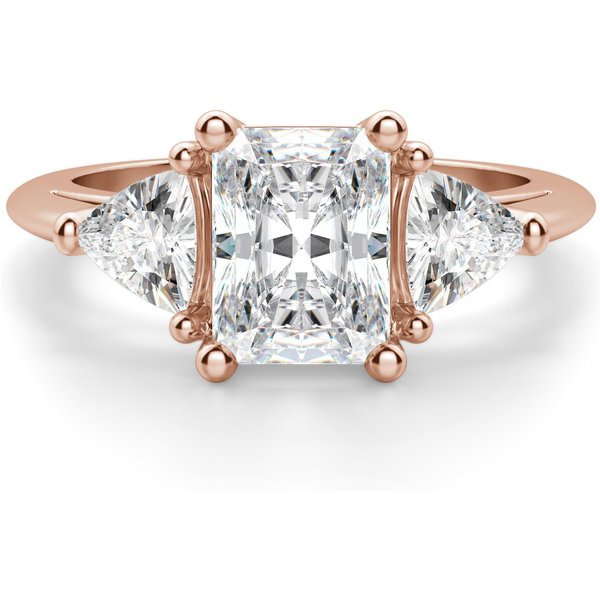 Anillo de Compromiso Radiante 1.00 ct Timeless Diamante de Laboratorio Oro Rosa 585 (14K)