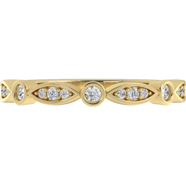 Alianza de Boda Flush 2.20 MM Diamante de Laboratorio Oro Amarillo 417