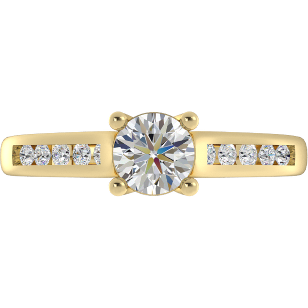 Alianza de Boda King Diamante de Laboratorio Oro Amarillo 750