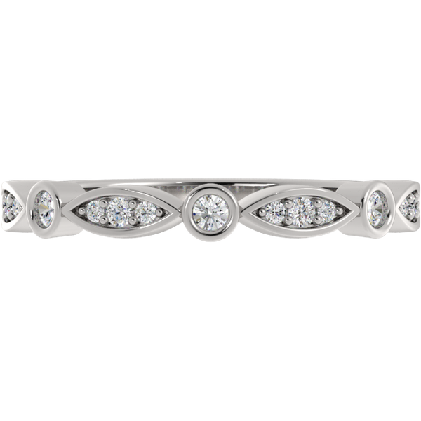 Alianza de Boda Flush 2.20 MM Diamante de Laboratorio Oro Blanco 417