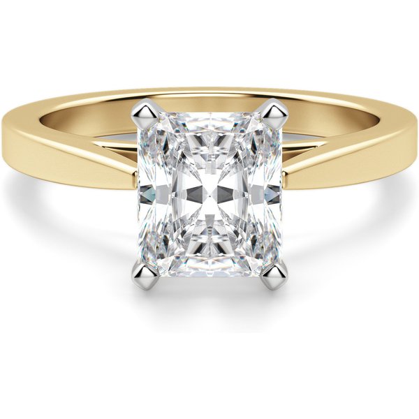 Anillo de Compromiso Corte Radiante 1.75 ct Cathedral Diamante de Laboratorio Oro Amarillo 585 (14K)
