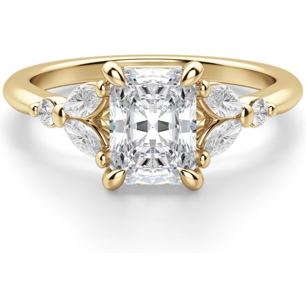 Anillo de Compromiso Corte Radiante 1.25 ct Haven Diamante de Laboratorio Oro Amarillo 585 (14K)