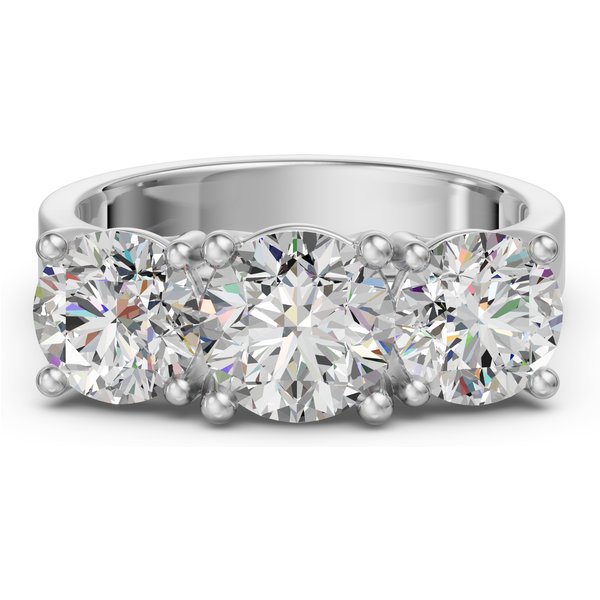 Anillo de Compromiso Open Arms Corte Redondo 1.75 ct Diamante Natural Oro Blanco 750 (18K)