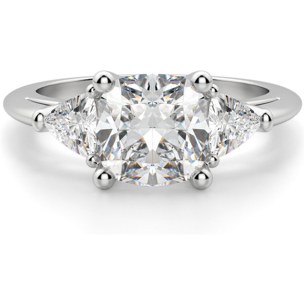 Anillo de Compromiso Cojín 1.00 ct Timeless Diamante Natural Oro Blanco 750 (18K)