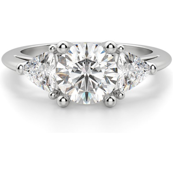 Anillo de Compromiso Corte Redondo 1.00 ct Timeless Diamante Natural Oro Blanco 750 (18K)