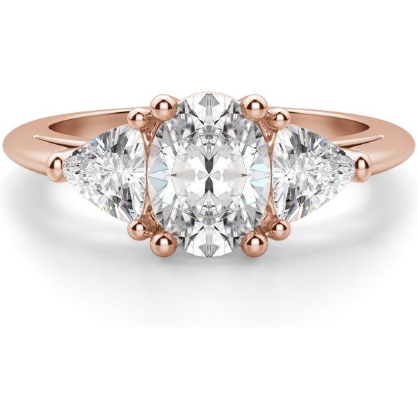 Anillo de Compromiso Corte Ovalado 1.00 ct Timeless Diamante Natural Oro Rosa 585 (14K)