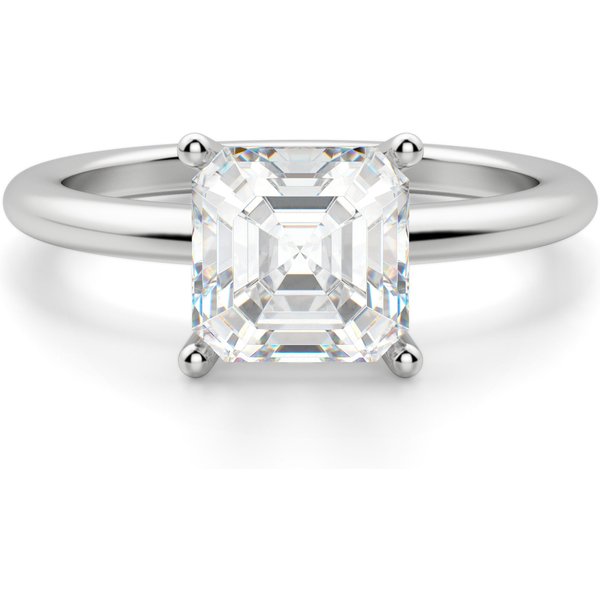 Basket Set Asscher 1.75 ct Klasyczny Pierścionek Zaręczynowy Diament Laboratoryjny 950 Platyna