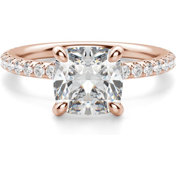 Arezzo Accented Poduszkowy 1.25 krt Pierścionek Zaręczynowy Diament Laboratoryjny 585 Różowe Złoto (14K)