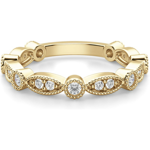 Obrączka Ślubna Infinite Love Laboratoryjny Diament 585 Żółte Złoto (14K)