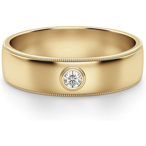 Atlas Męska Obrączka Ślubna Laboratoryjny Diament 585 Żółte Złoto (14K)