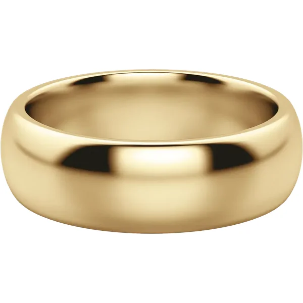 Klasyczna Męska Obrączka Ślubna Comfort 6 MM 585 Żółte Złoto (14K)