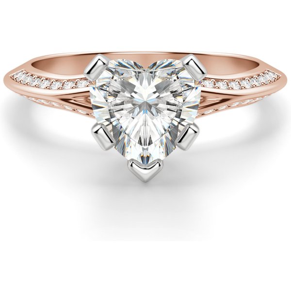 Irene Sercowy 0.75 ct Pierścionek Zaręczynowy Diament Laboratoryjny 585 Różowe Złoto (14K)