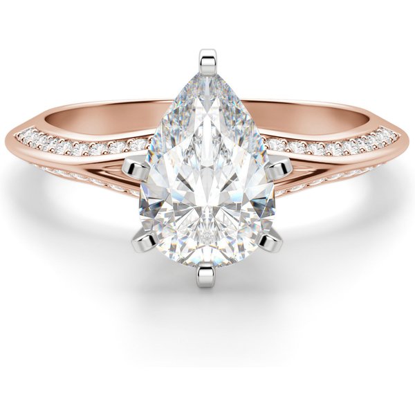 Irene Gruszkowy 2.50 ct Pierścionek Zaręczynowy Diament Laboratoryjny 585 Różowe Złoto (14K)