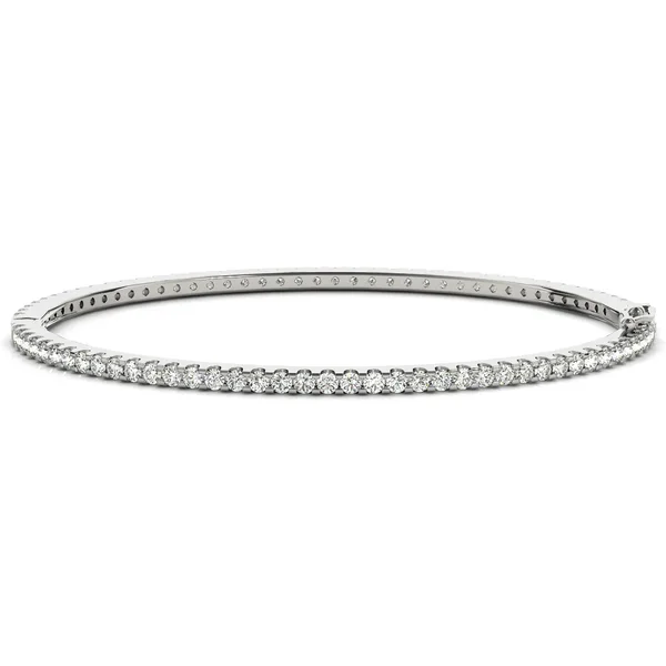 Bransoletka Eternity Bangle z Białego Złota z Zawiasem Diament Laboratoryjny 585 Białe Złoto (14K)