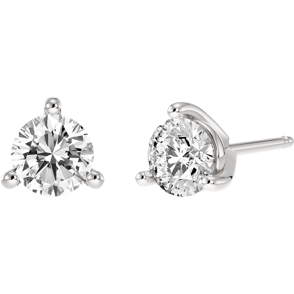 Klasyczne Kolczyki Sztyfty z Naturalnym Okrągłym Diamentem 0.50 Karata 585 Białe Złoto (14K)