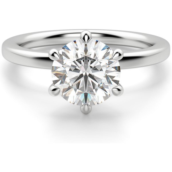 Arezzo Klasyczny Okrągły 0.75 ct Pierścionek Zaręczynowy Diament Laboratoryjny 950 Platyna