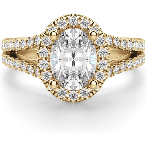 Palm Springs Owalny 1.25 ct Pierścionek Zaręczynowy Diament Laboratoryjny 585 Żółte Złoto (14K)