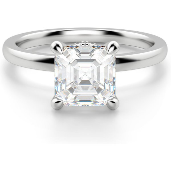 Solstice Asscher 3.00 krt Pierścionek Zaręczynowy Diament Laboratoryjny 585 Białe Złoto (14K)