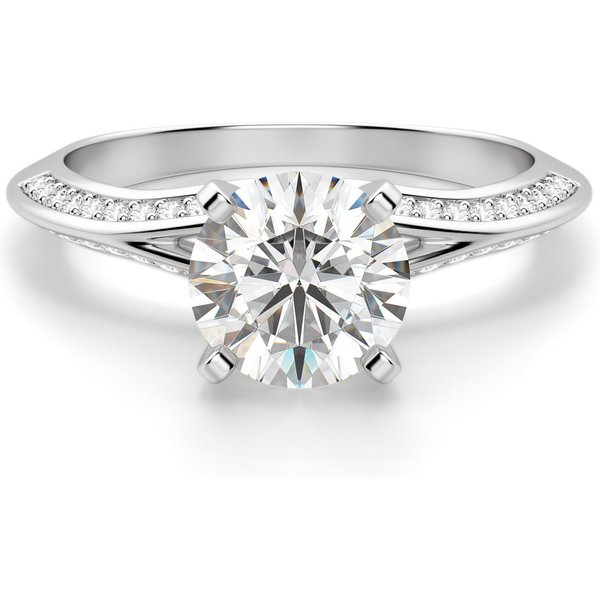 Irene Okrągły 2.00 ct Pierścionek Zaręczynowy Diament Laboratoryjny 950 Platyna