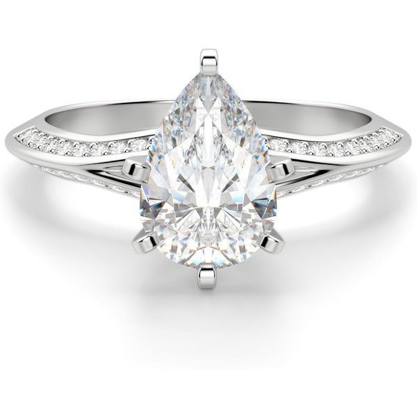 Irene Gruszkowy 1.50 ct Pierścionek Zaręczynowy Diament Laboratoryjny 585 Białe Złoto (14K)
