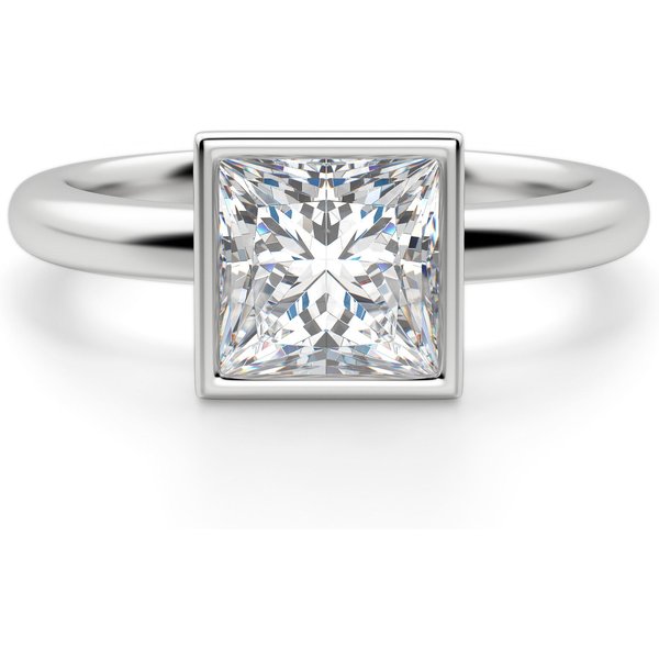 Marseille Księżniczka 1.50 ct Pierścionek Zaręczynowy Diament Laboratoryjny 585 Białe Złoto (14K)