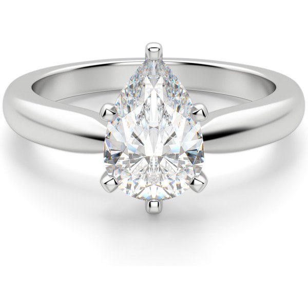 Tapered Solitaire Gruszkowy 0.50 ct Klasyczny Pierścionek Zaręczynowy Diament Laboratoryjny 950 Platyna