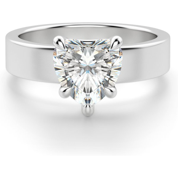 Basket Set Sercowy 1.25 ct Masywny Pierścionek Zaręczynowy Diament Laboratoryjny 585 Białe Złoto (14K)