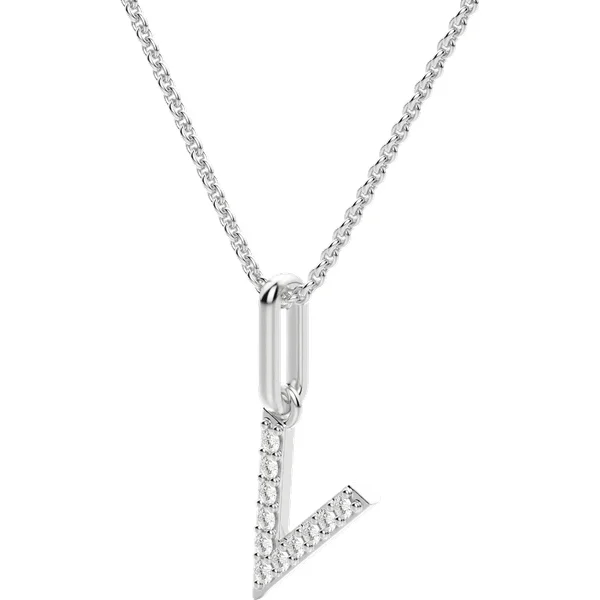 Wisiorek Litera "V" Laboratoryjny Diament 585 Różowe Złoto (14K)