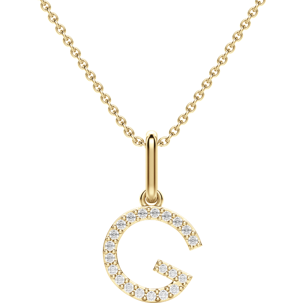 Wisiorek Litera "G" Laboratoryjny Diament 585 Żółte Złoto (14K)