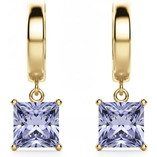 Kolczyki Wiszące z Tanzanitem Księżniczka 2.00 ct 585 Żółte Złoto