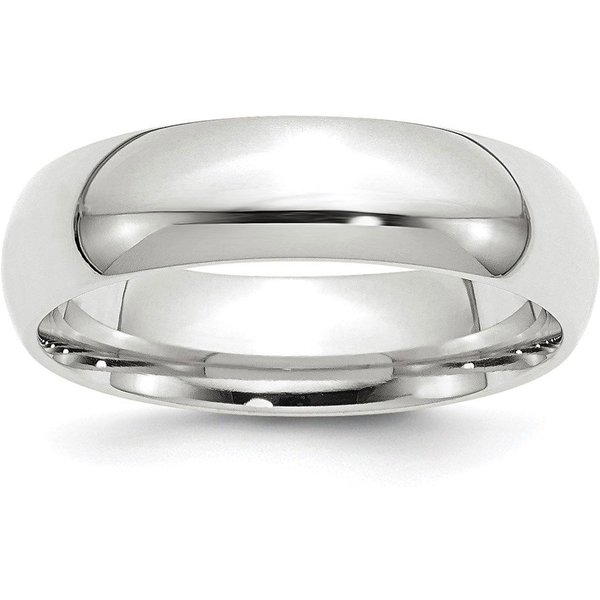 Obrączka Ślubna Standard Comfort Fit 6 mm 585 Białe Złoto (14K)