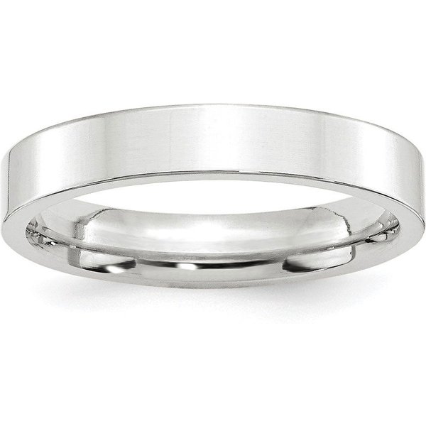Obrączka Ślubna Standard Flat Comfort Fit 4 mm 585 Białe Złoto (14K)